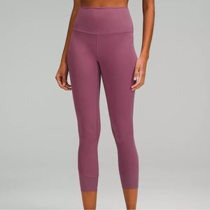 lululemon Align Scalloped Hem High-Rise Crop 23" Vintage Plum Size 8